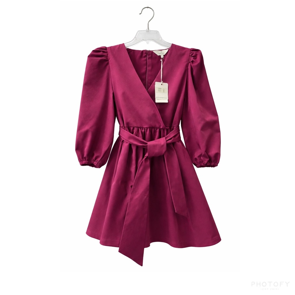 Chic Laroque Long Sleeve Magenta Dress